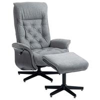 Relaxsessel Mit Hocker Rom Anthrazit - Anthrazit/Schwarz, MODERN, Holz/Textil (83,5/110/114cm)