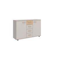 Komoda LUMIO - čierna/kašmírová, Konventionell, kompozitné drevo/plast (130/83/41cm) - Modern Living