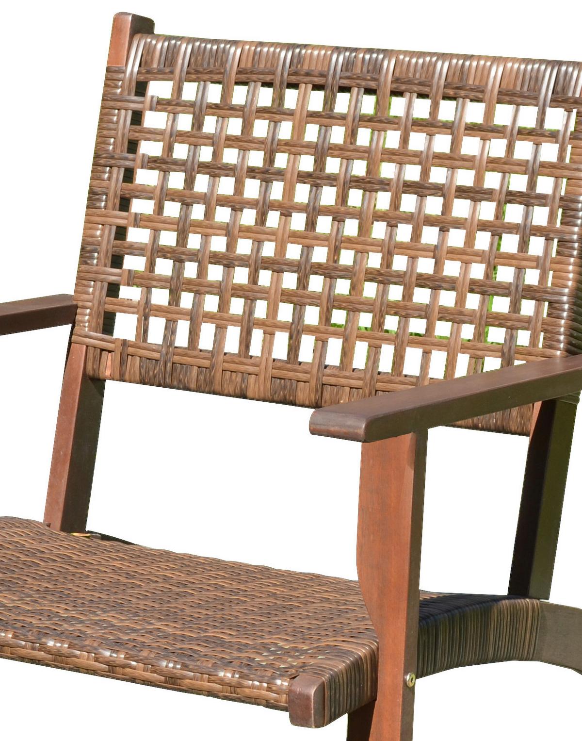 Balkonmöbel Set Sonora Eukalyptusholz - Dunkelbraun, Basics, Holz (40/40/35cm) - Gardenson