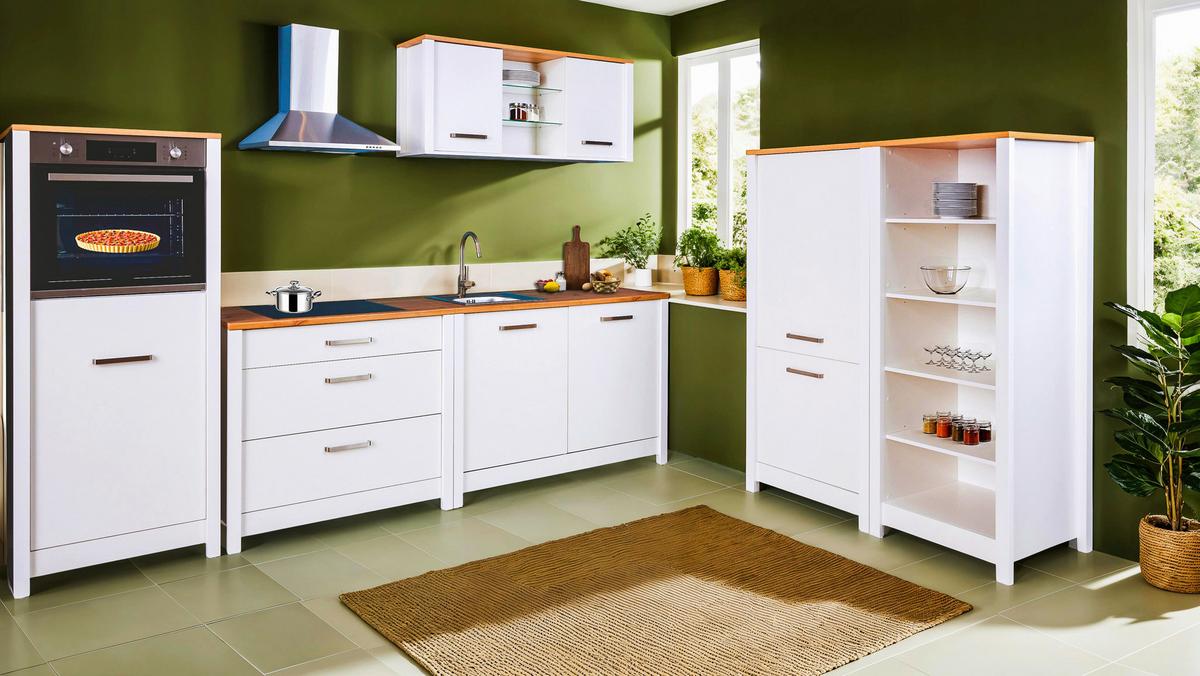 Závesná skrinka SAN SAN - biela/dub artisan, Romantik / Landhaus, kov/kompozitné drevo (130,3/57,5/33cm) - Mömax