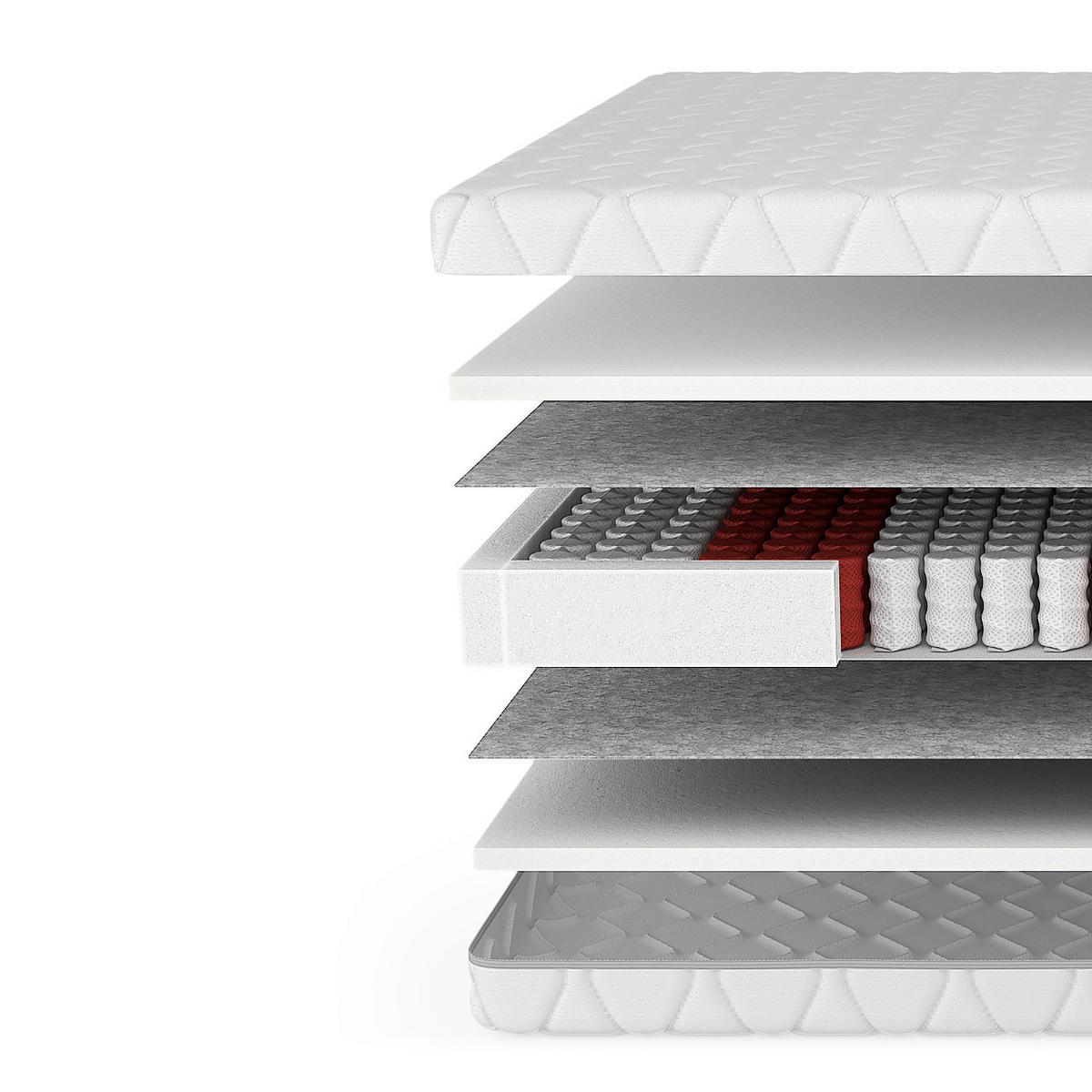 Taschenfederkernmatratze Sleep 80x200cm Fest - Weiß, Basics, Textil (80/200cm) - Livetastic