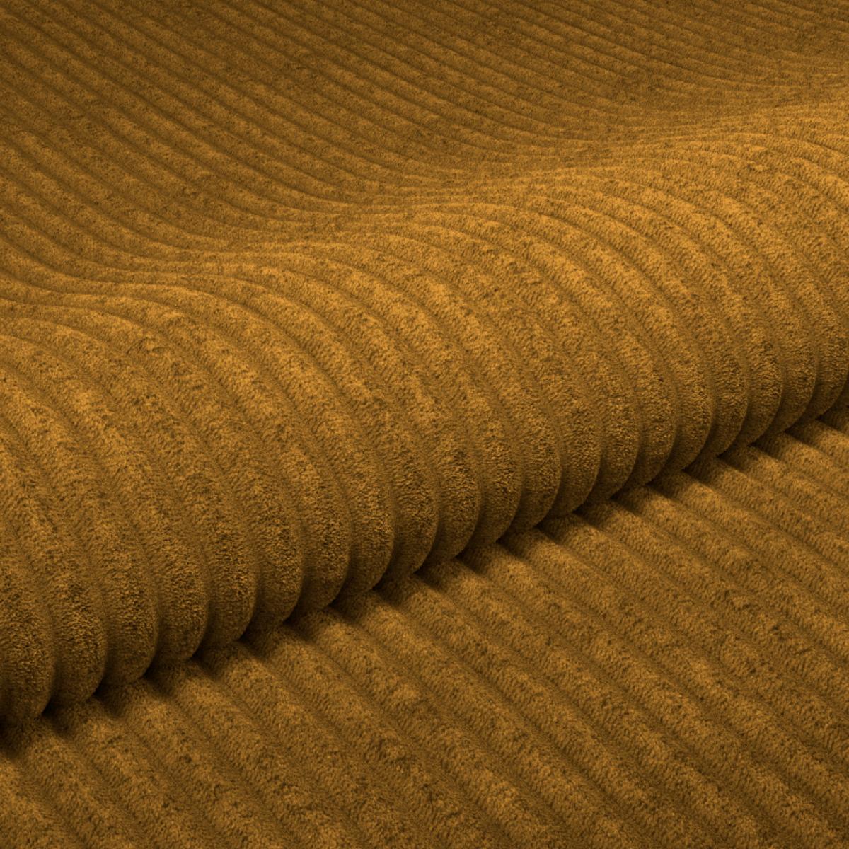 Rohová sedačka ALEX, medový manšestr - medová/přírodní barvy, Moderní, textil/plast (246/88cm)