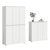 Garderobenschrank Scarpa Weiß B: 175 Cm - Schwarz/Weiß, Design, Holzwerkstoff (175/175/34cm) - Livetastic