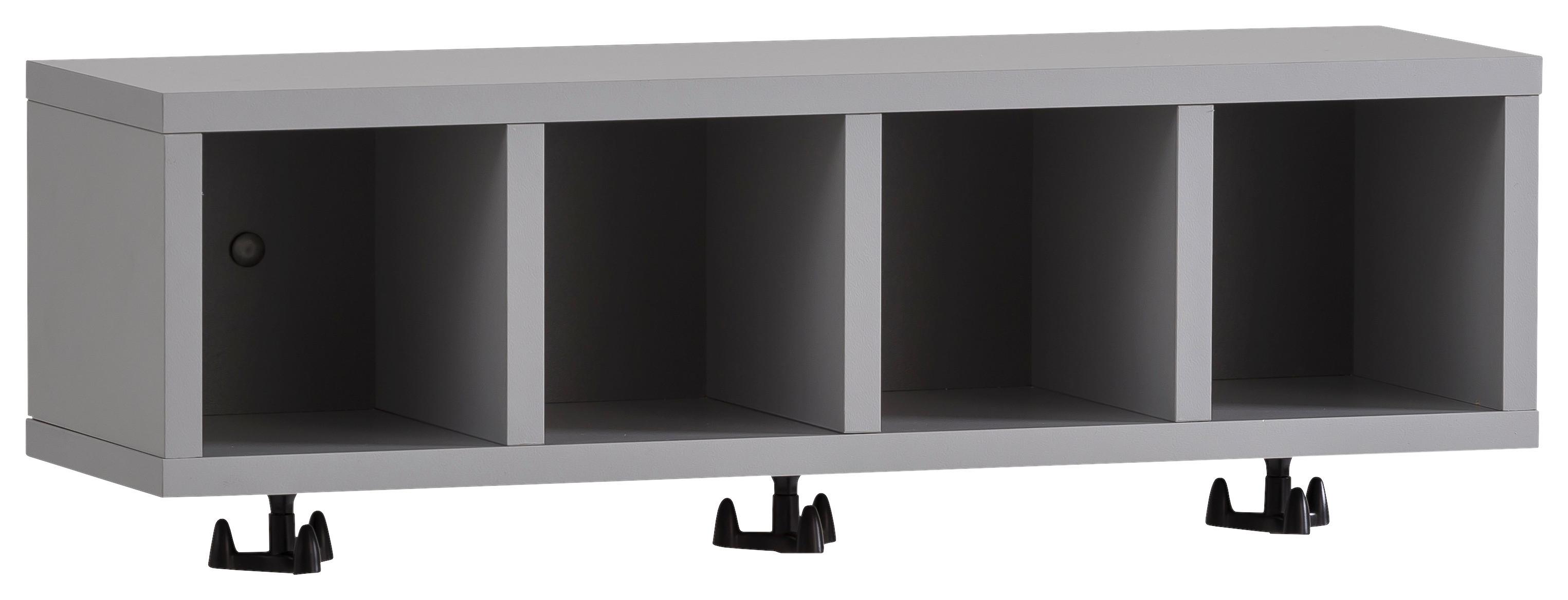 Wandregal Balto B: 60 cm Holzwerkstoff Grau - Grau, MODERN, Holzwerkstoff (60/200/17,6cm) - MID.YOU