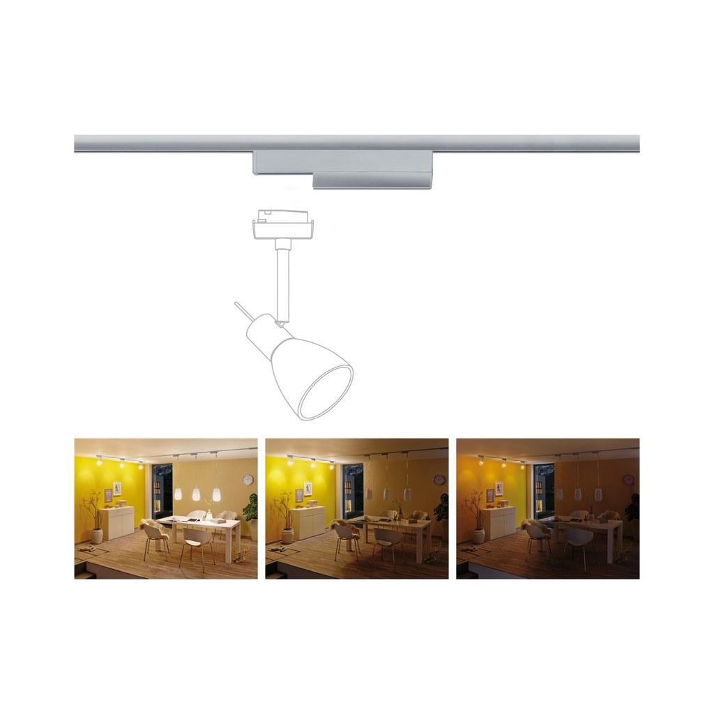 Schienensystem Urail Adapter 96893 Chromfarben - Chromfarben, Basics, Kunststoff (16,6/5/2cm) - Paulmann
