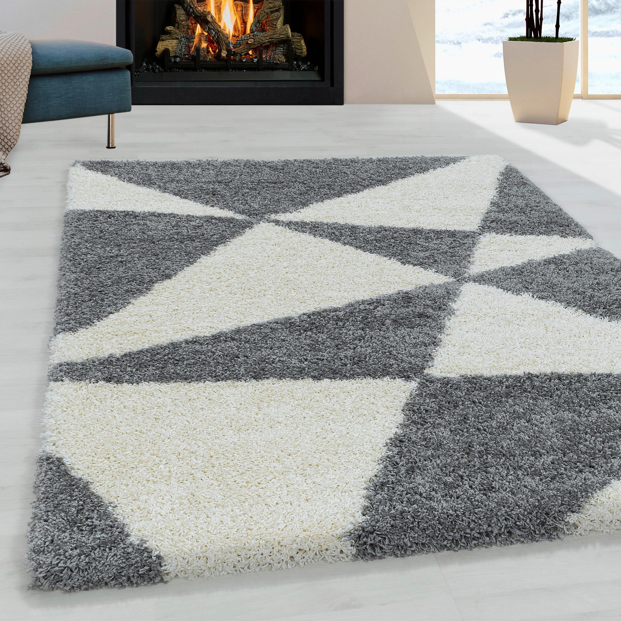 Hochflor Teppich Grau Naturfaser Tango 240x340 cm - Grau, Design, Textil (240/340cm)