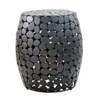 Beistelltisch Schwarz B: 40 cm - Schwarz, Design, Metall (40/46/40cm) - Livetastic