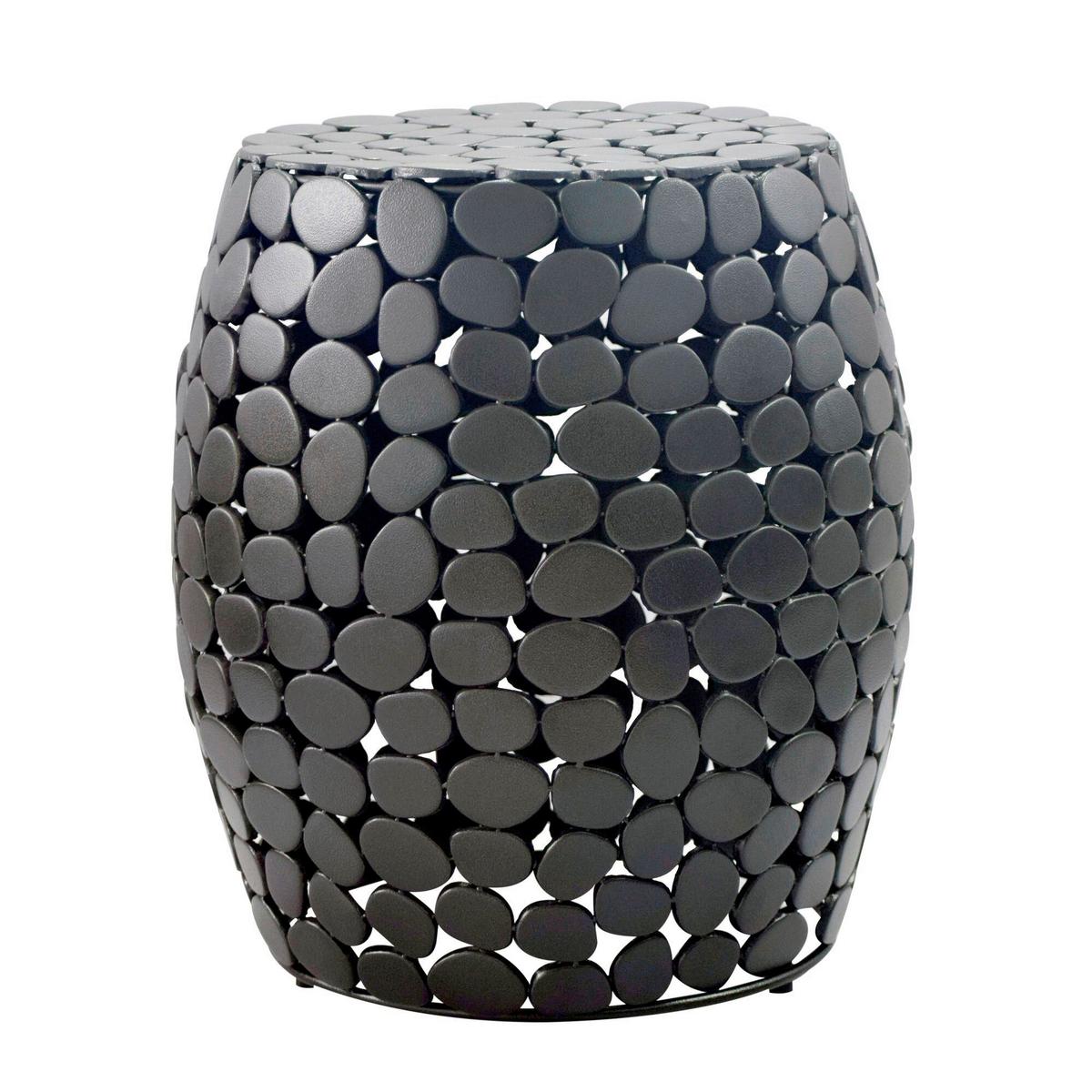 Beistelltisch Schwarz B: 40 cm - Schwarz, Design, Metall (40/46/40cm) - Livetastic