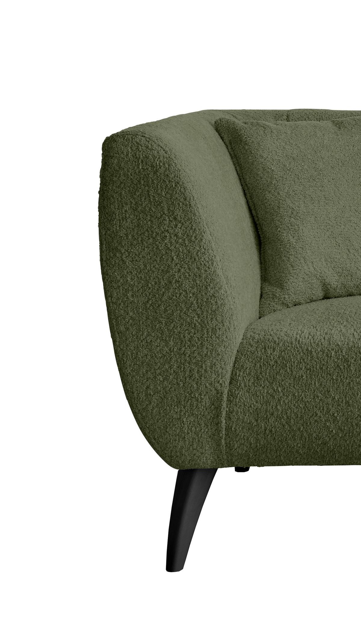 2-Sitzer-Sofa Colori Grün Rücken Echt - Schwarz/Grün, MODERN, Textil (172/83/88cm) - MID.YOU