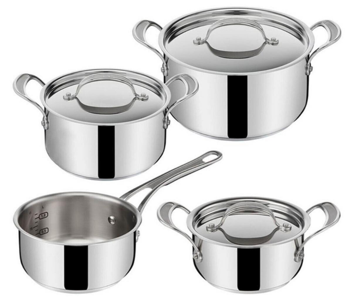 Kochtopfset Tefal Cooks Classics Ss - Edelstahlfarben, Basics, Metall (52,3/32,1/21,5cm) - Tefal