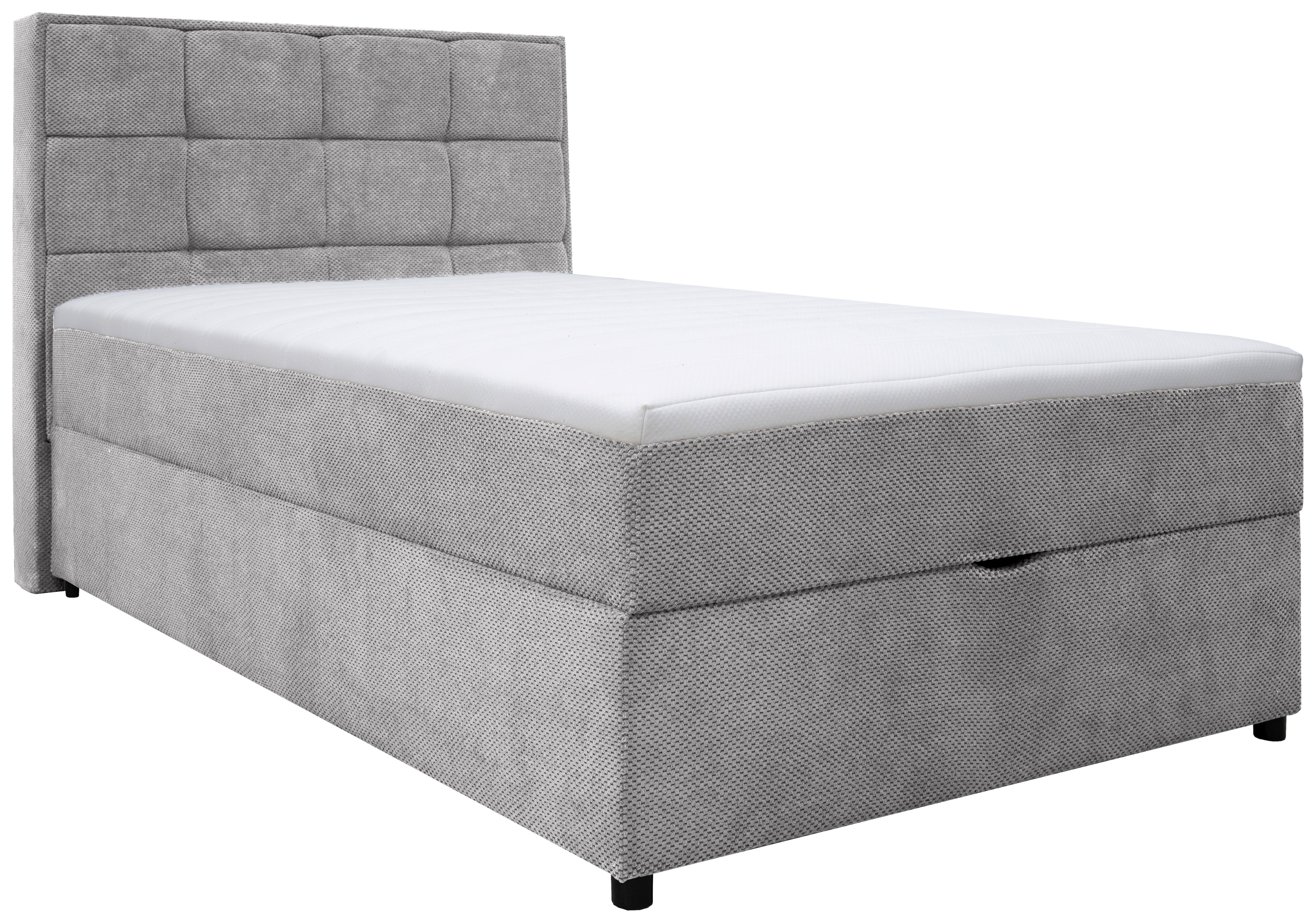 Boxbett mit Bettkasten Catania 120x200 cm Braun - Grau, MODERN, Holz/Holzwerkstoff (120/200cm) - MID.YOU