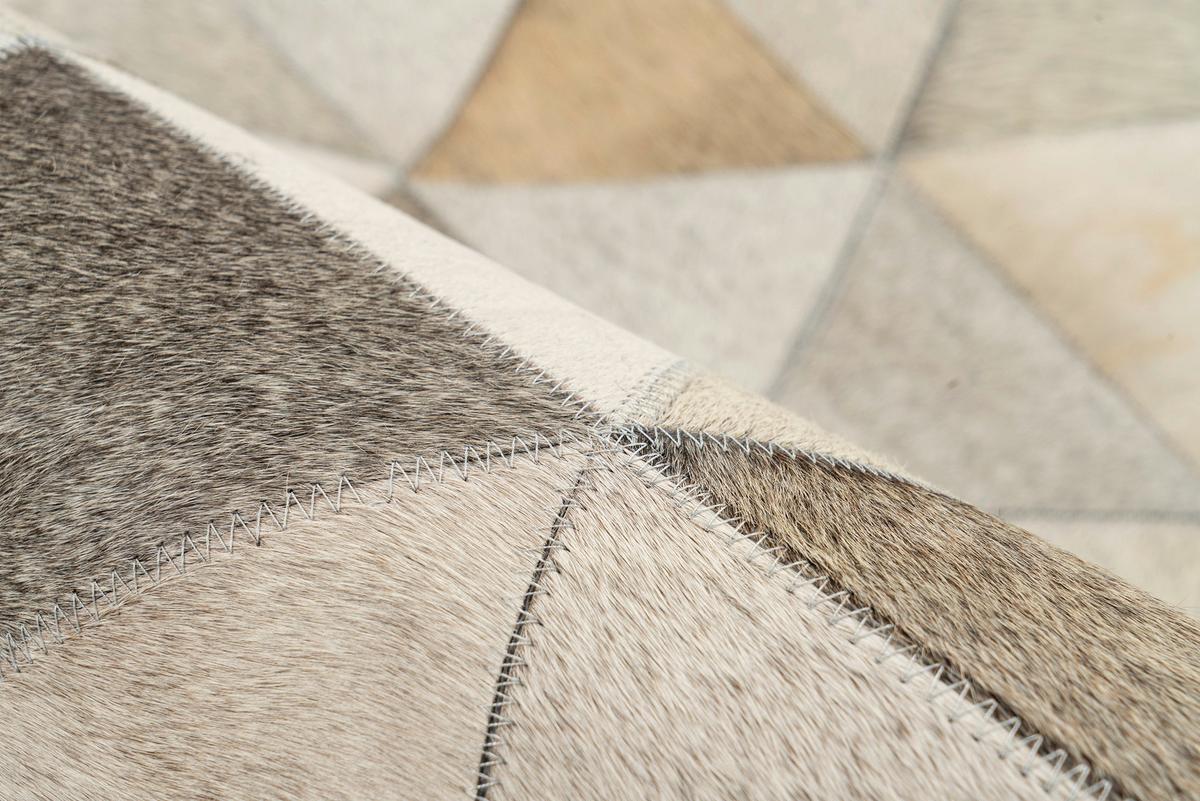 Lederteppich Ravi 200 - Grau, KONVENTIONELL, Leder (160/230cm) - Kayoom