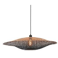 Hängeleuchte Kalimantan Naturfarben/Schwarz B: 87 cm - Schwarz/Naturfarben, Trend (87/87/20cm) - Good & Mojo