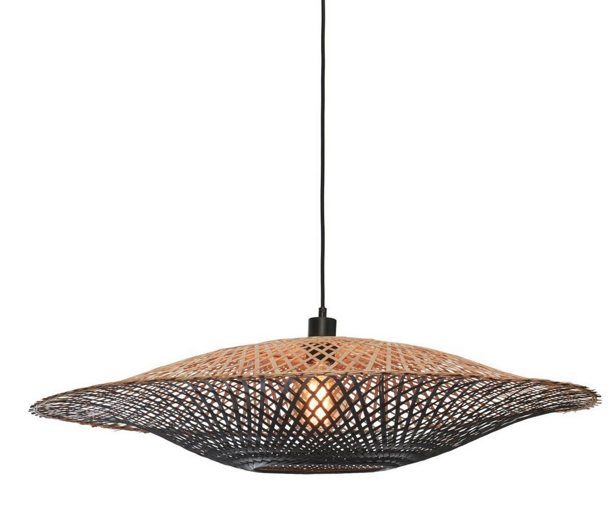 Hängeleuchte Kalimantan Naturfarben/Schwarz B: 87 cm - Schwarz/Naturfarben, Trend (87/87/20cm) - Good & Mojo