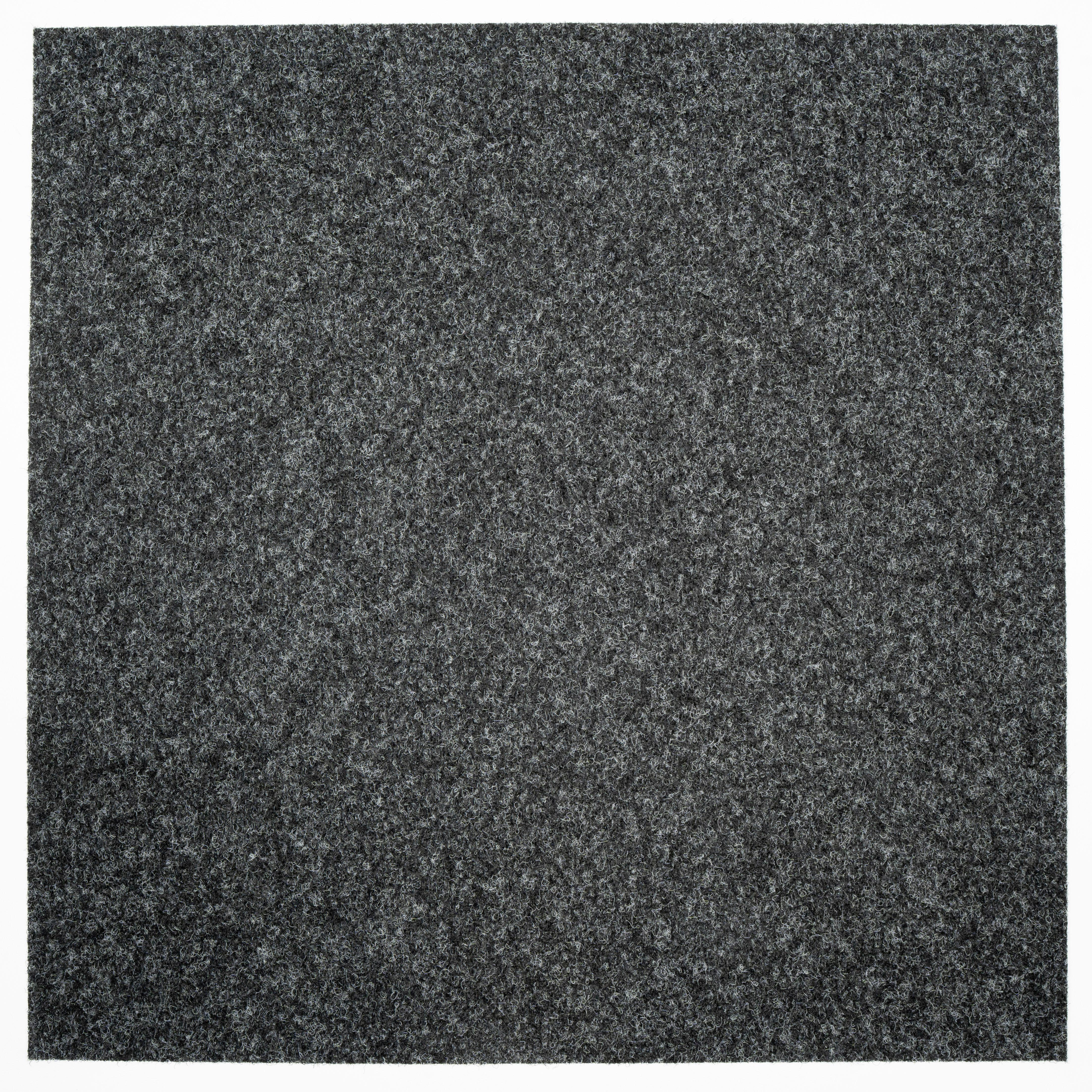 Teppichfliese Anthrazit Dynamic 50x50cm Florhöhe 6,5mm - Anthrazit, Basics, Textil (50/50cm)