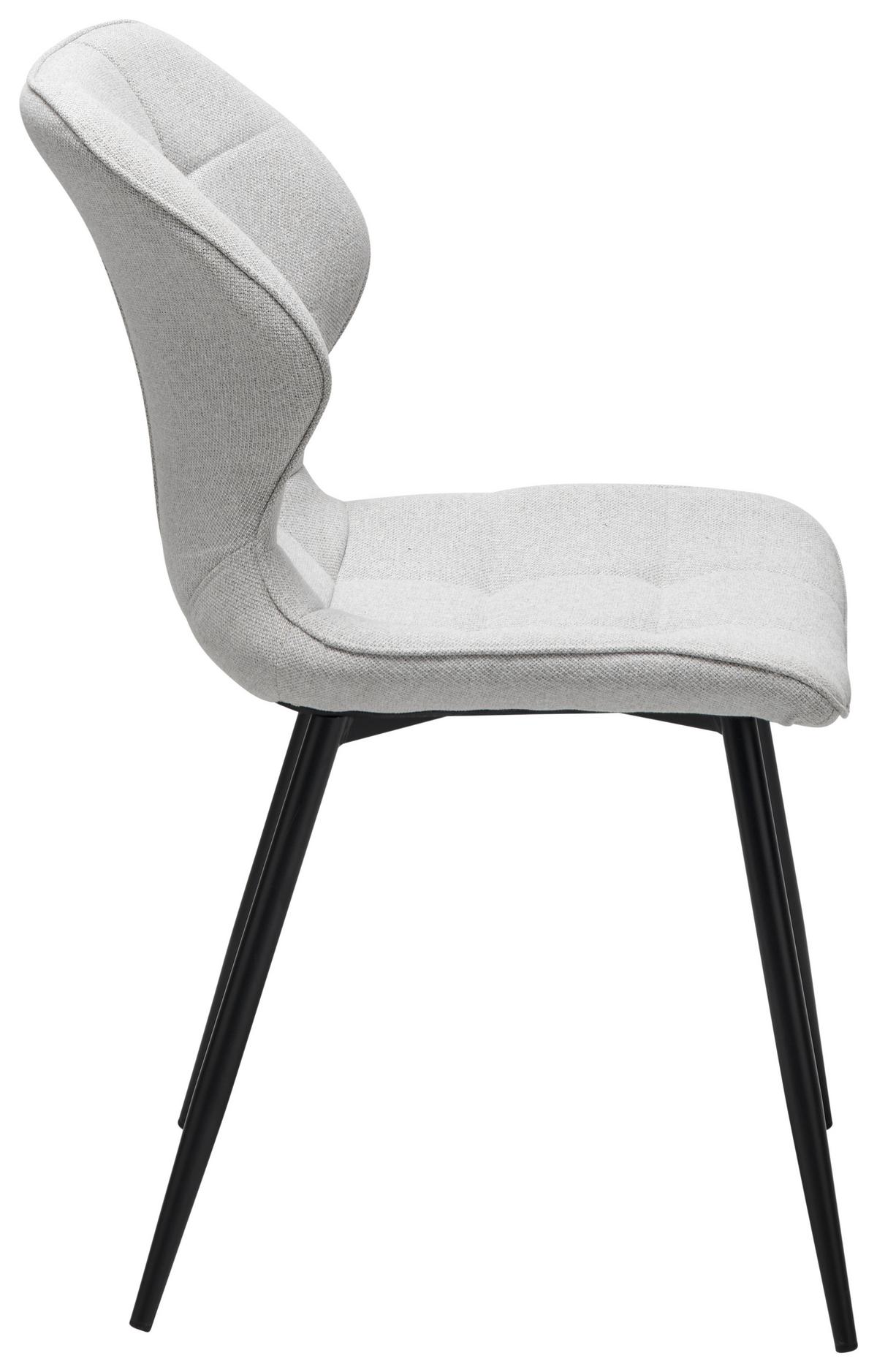 Stuhl Leana - Hellgrau/Schwarz, LIFESTYLE, Holz/Textil (47/82/59cm) - Livetastic