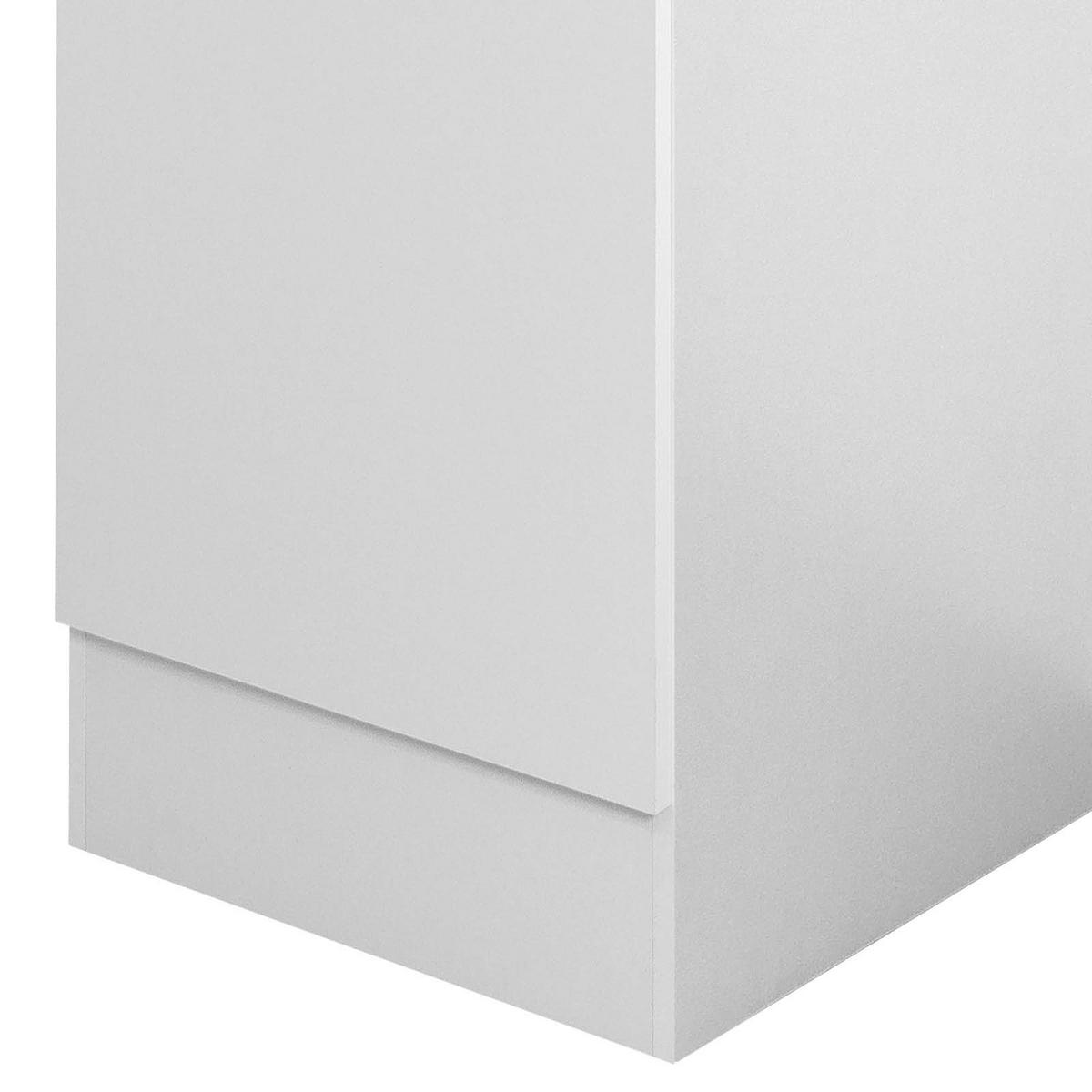 Küchenunterschrank Wito 40 cm Weiß 1 Drehtür - Hellgrau/Weiß, Holzwerkstoff (40/85/60cm) - FlexWell