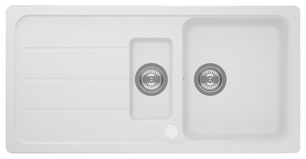 Spüle Austin Weiß B: 100 cm - Weiß, Design, Stein (100/20/50cm) - Respekta