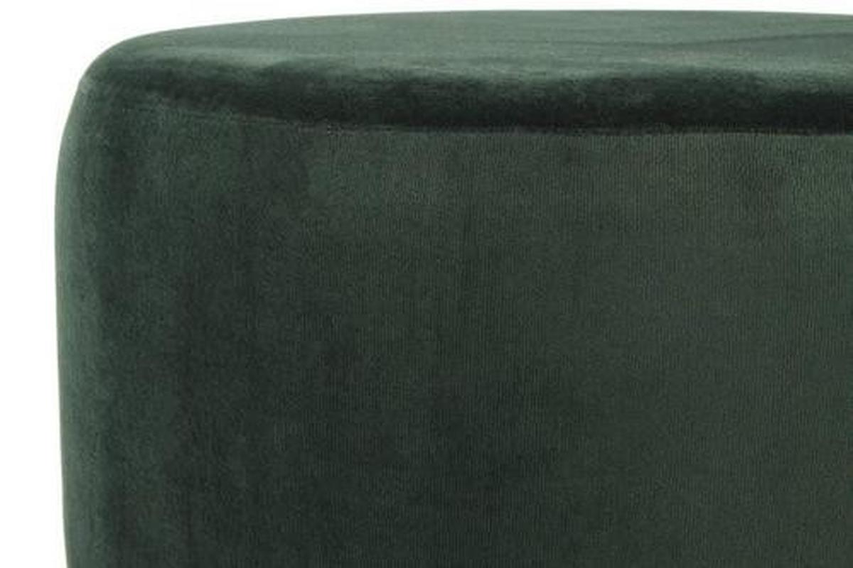 Taburet tmavě zelená - černá/barvy stříbra, Basics, kov/kompozitní dřevo (41/44,5/41cm)