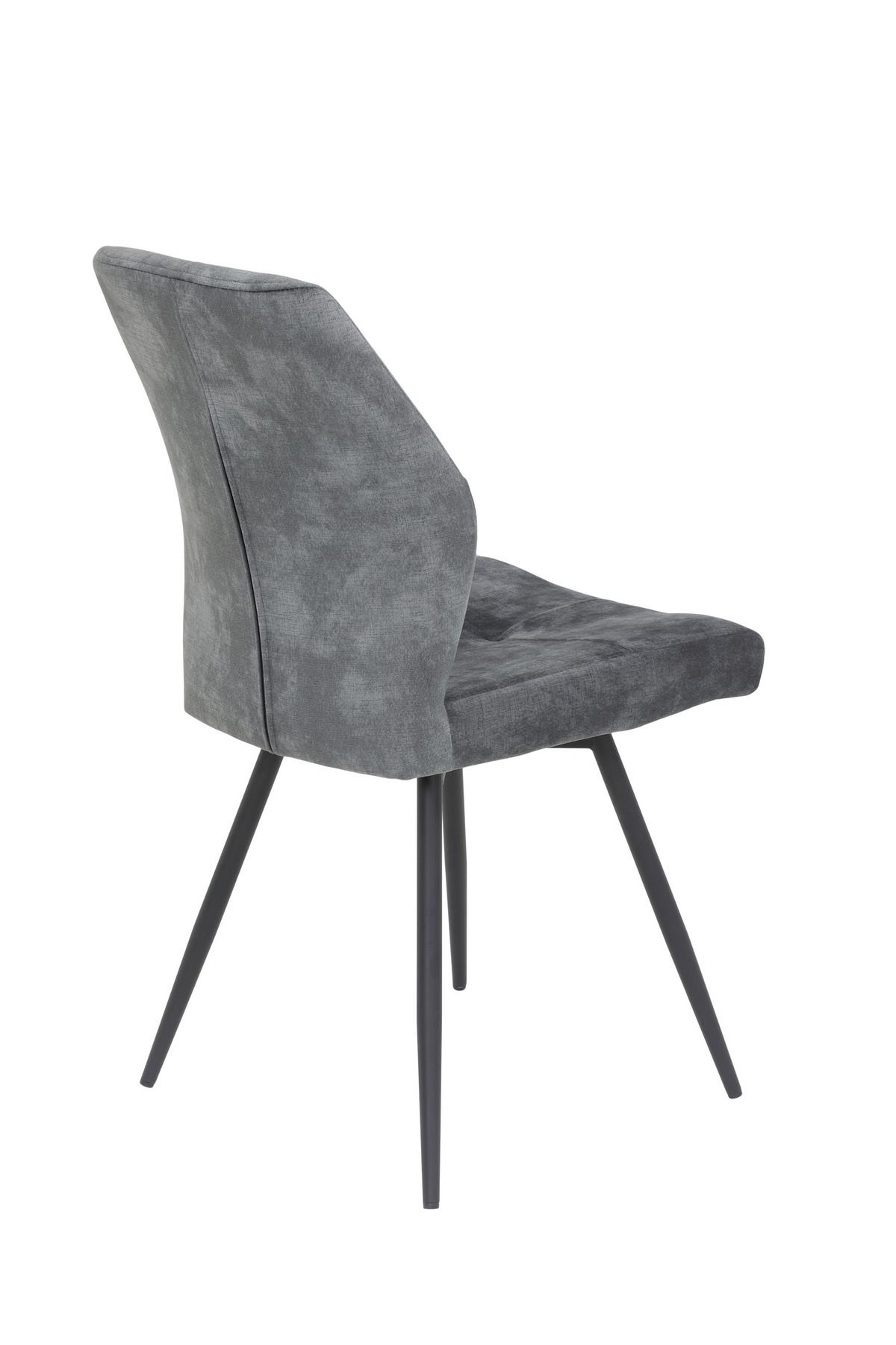 Stuhl Ally S - Anthrazit/Schwarz, MODERN, Textil/Metall (46/91/60cm) - MID.YOU