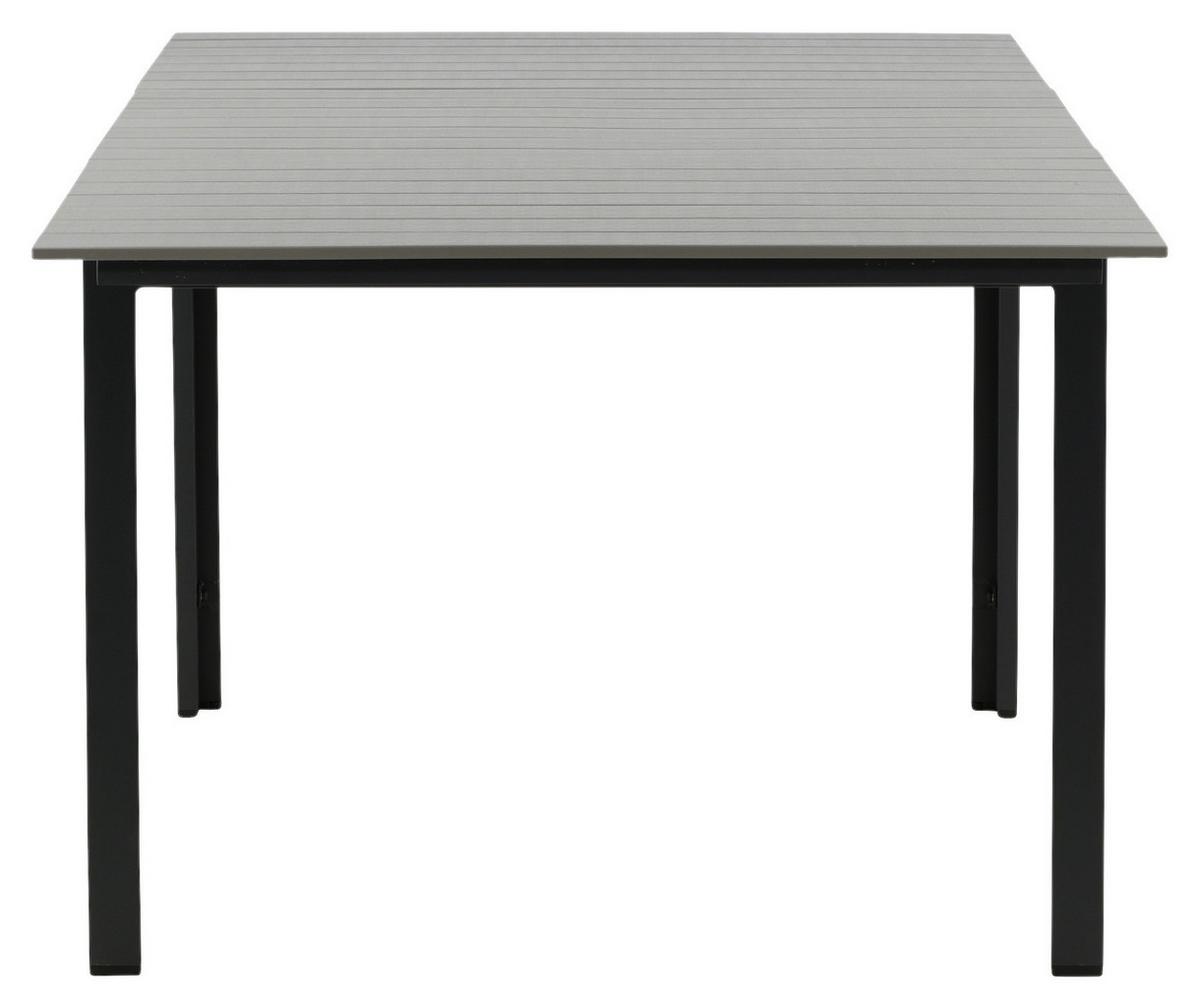 Gartentisch Levels Aluminium L 160 cm - Schwarz/Grau, KONVENTIONELL, Metall (160/100/75cm) - Gardenson