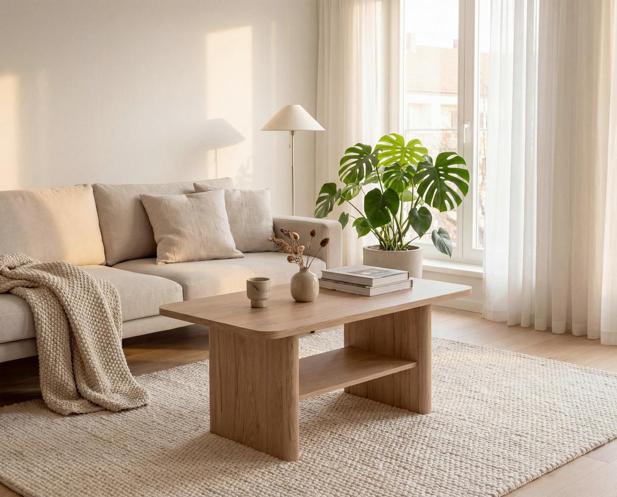 COUCHTISCH Genf Naturfarben L: 90cm - Naturfarben, Design, Holzwerkstoff (90/56/42cm) - MID.YOU