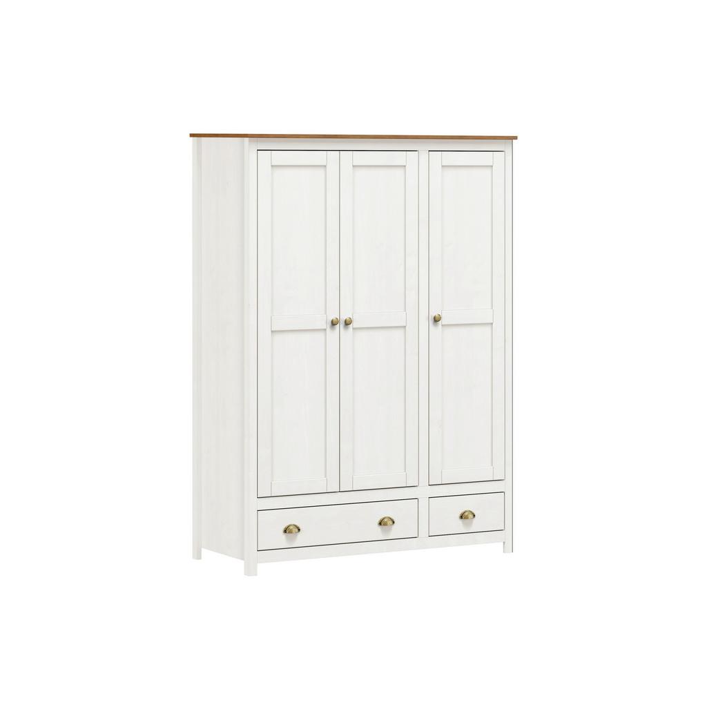 KLEIDERSCHRANK Braun/Weiß B: 136cm