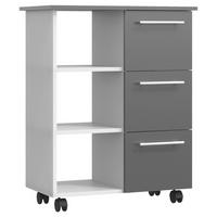 Univerzální vozík ESILO bílá/antracit - bílá/antracitová, Design, kompozitní dřevo (68/38/85cm) - MID.YOU