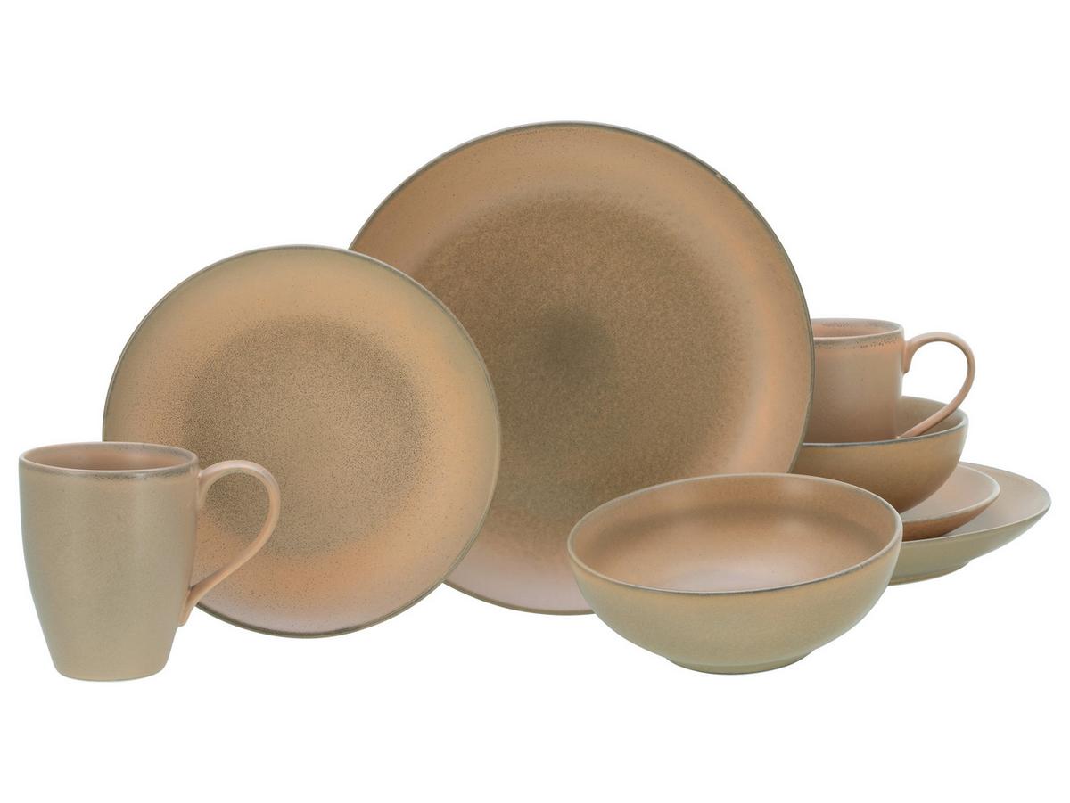 Kombiservice Sierra Nevada Tierra 8-Teilig - Sandfarben, Basics, Keramik (30/30/28,5cm) - Creatable