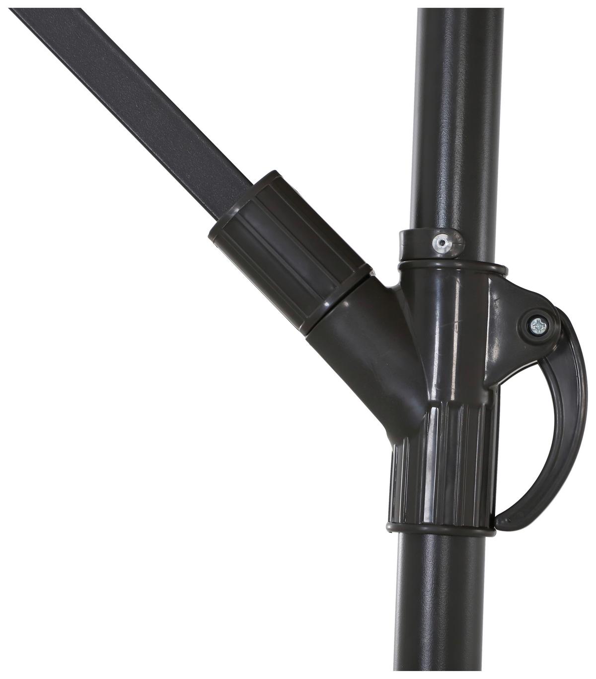 Sonnenschirm Carmen - Dunkelgrau, Trend, Textil/Metall (292cm) - Beldano