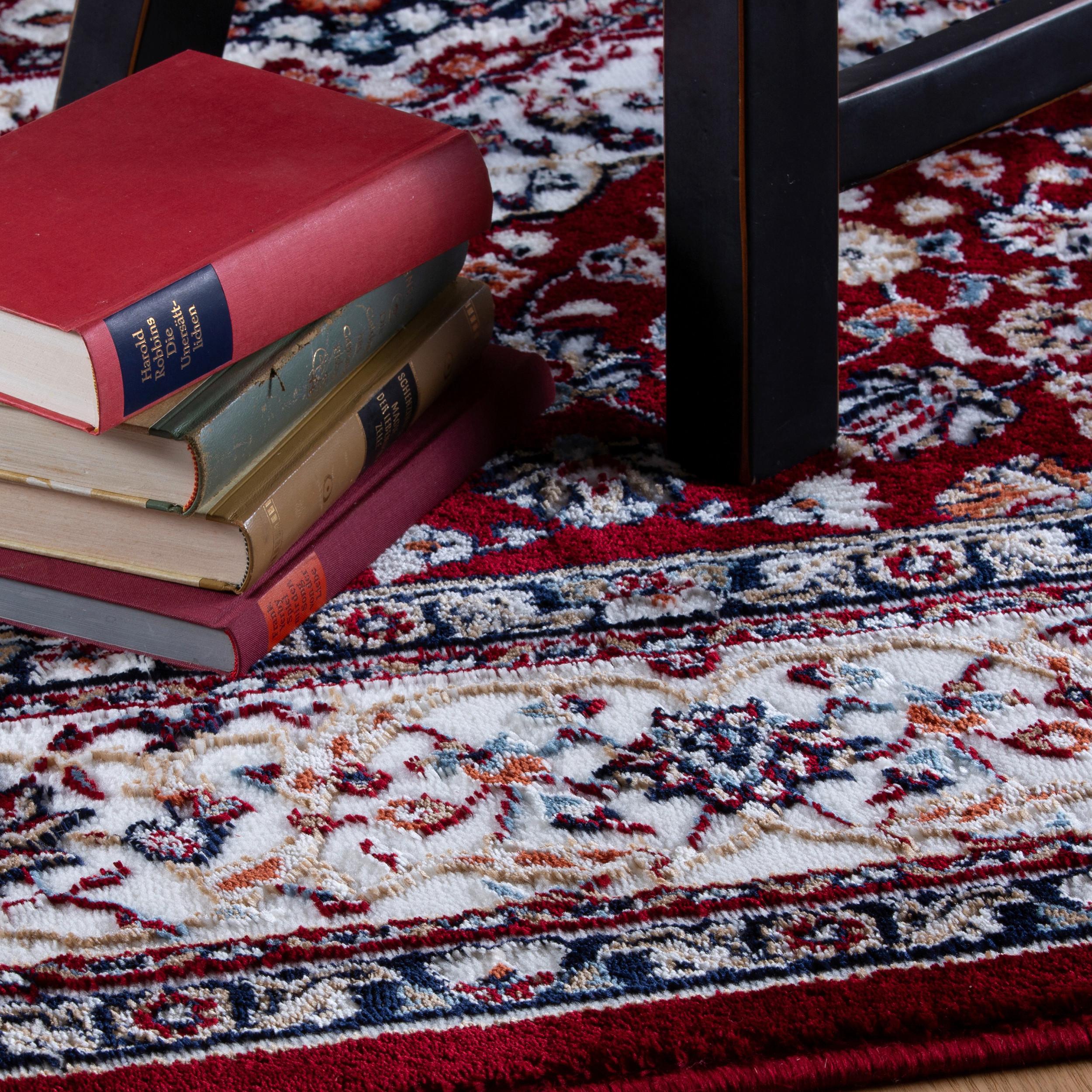 Flachwebteppich Rot Isfahan 40x60 cm Polyester - Rot, LIFESTYLE, Textil (40/60cm) - Obsession