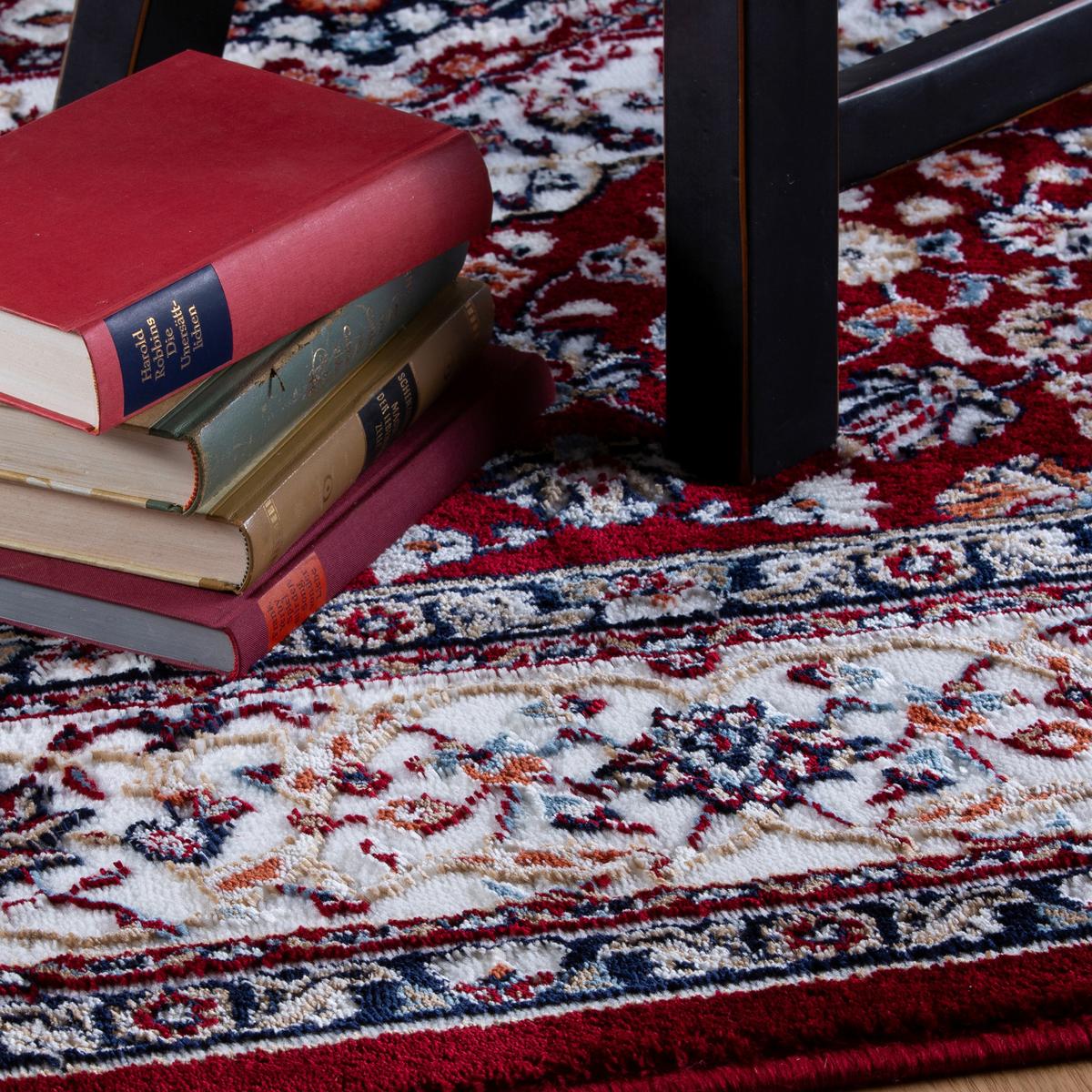 Flachwebteppich Rot Isfahan 40x60 cm Polyester - Rot, LIFESTYLE, Textil (40/60cm) - Obsession