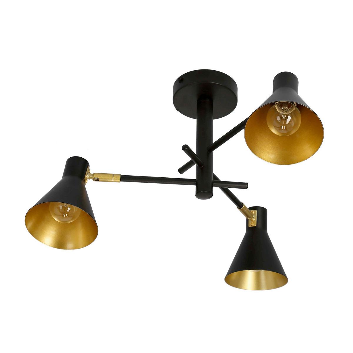 Deckenleuchte 33-70975 - Schwarz, Basics, Metall (48/48/26cm)