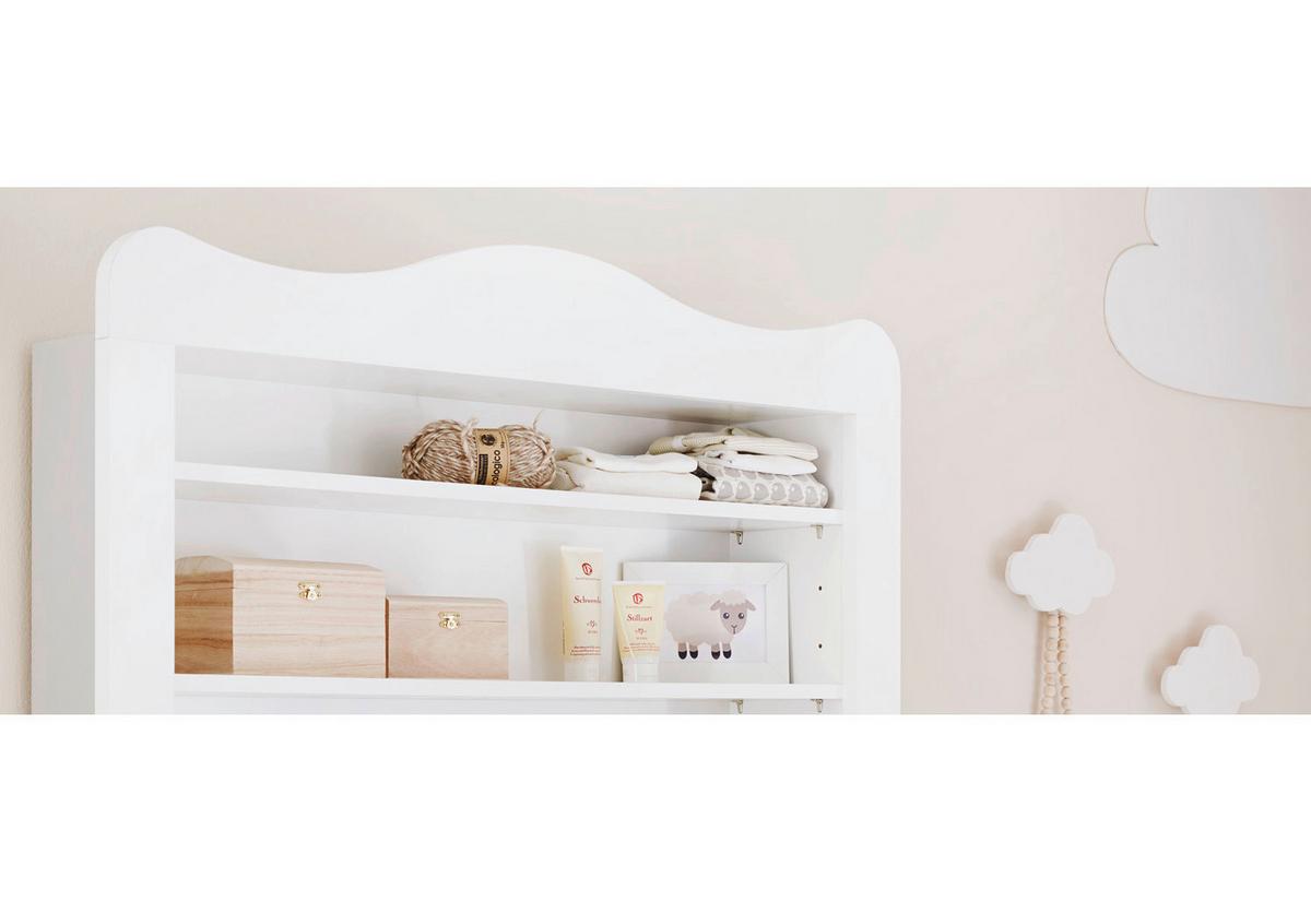 WICKELKOMMODE 130023BR FLORENTINA - Weiß, Trend, Holz (103/180/57-77cm) - Pinolino