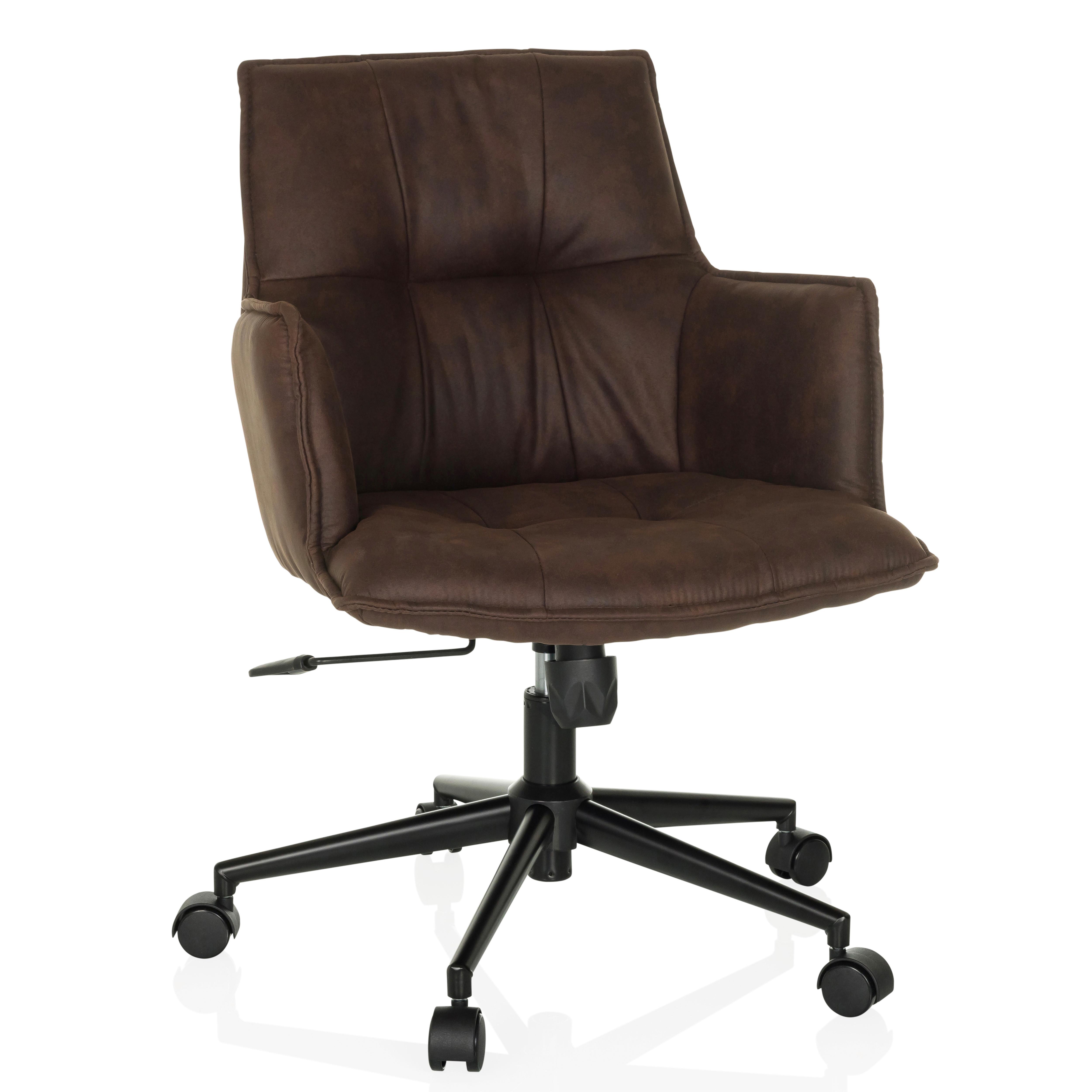 Drehstuhl Solao Life Dunkelbraun B: 54 cm - Dunkelbraun/Schwarz, MODERN, Kunststoff/Textil (54/85/70cm) - MID.YOU