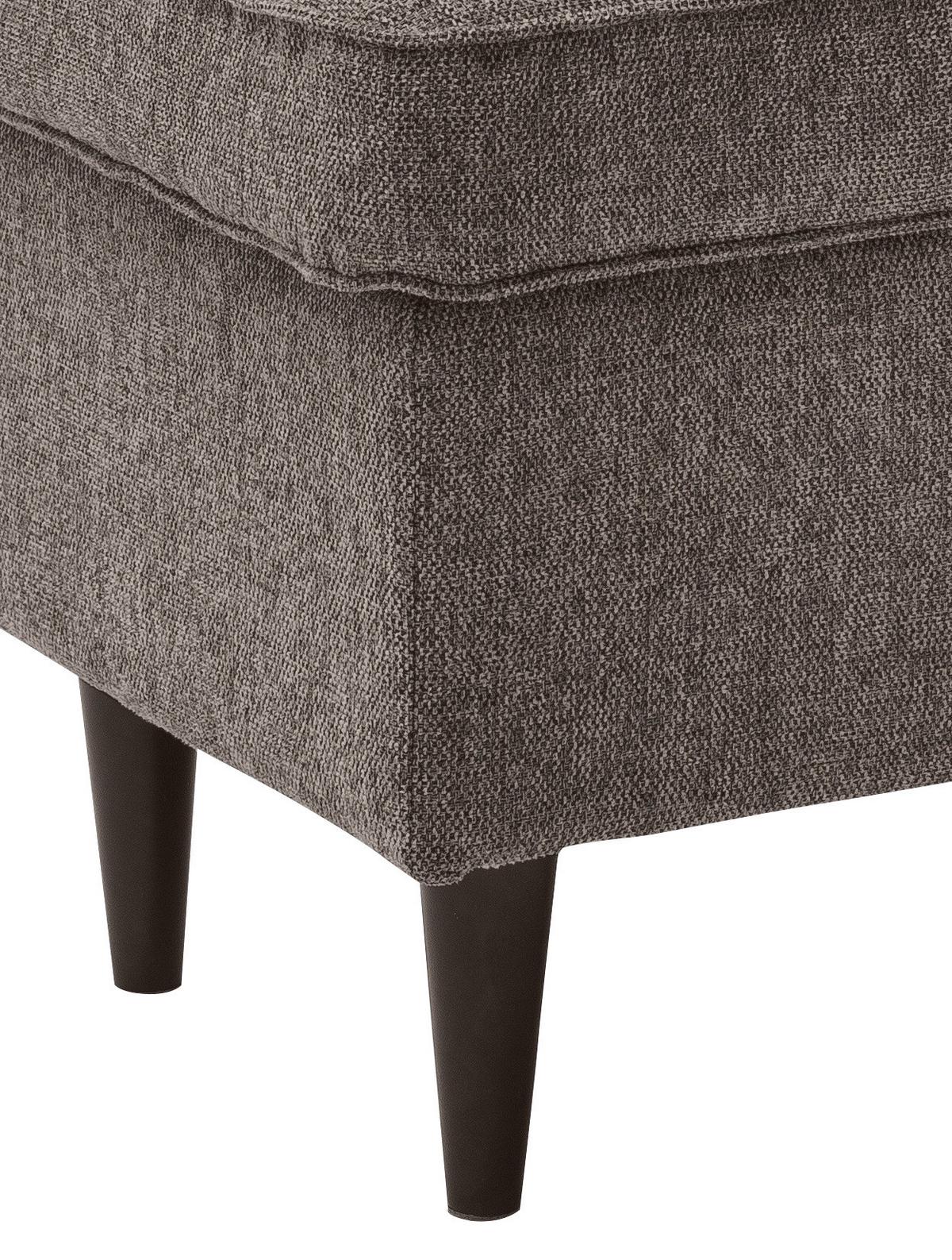 Hocker Oskar - Schwarz/Braun, Basics, Holzwerkstoff/Textil (63/43/42cm) - MID.YOU