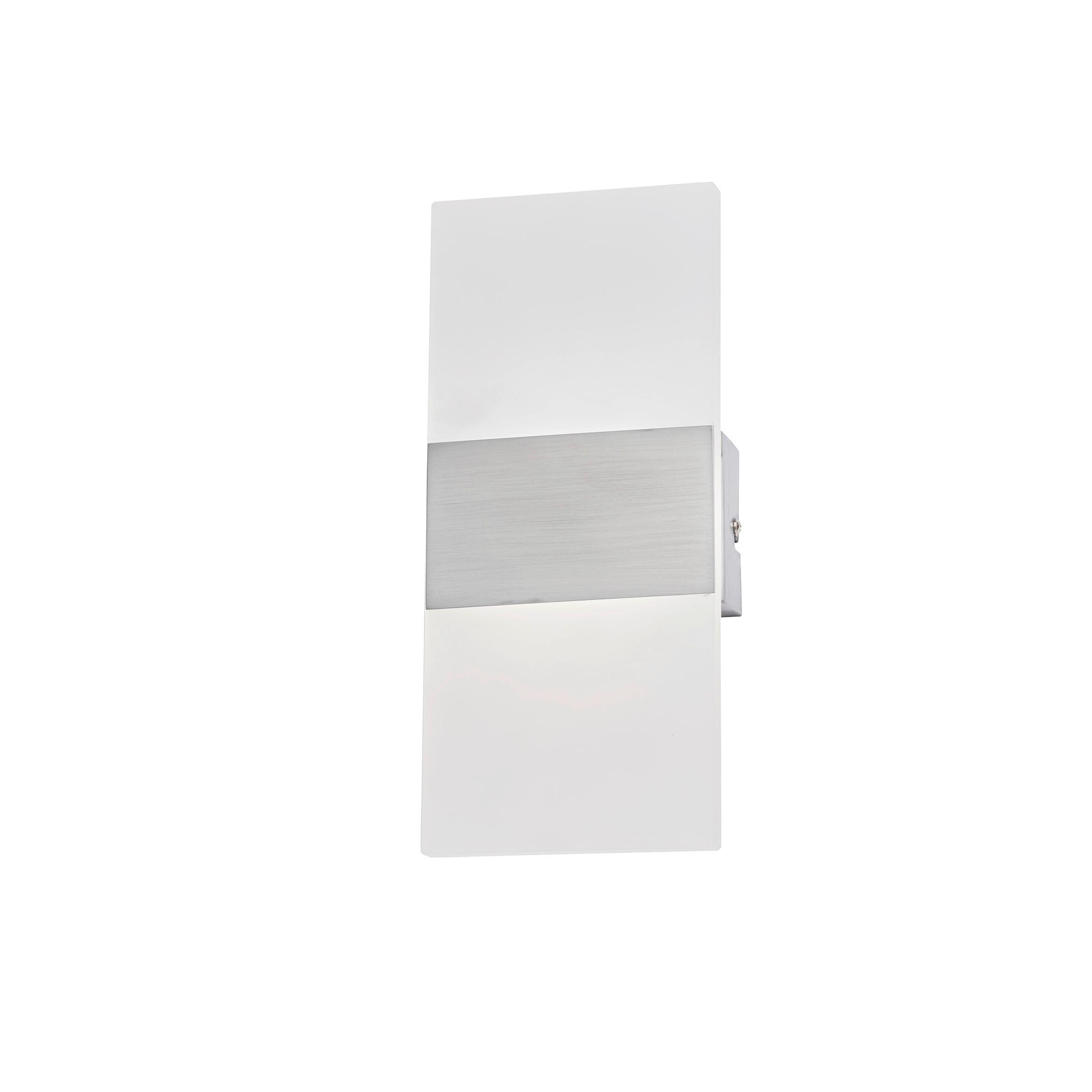 LED-Wandleuchte 30538 Foder - Weiß/Nickelfarben, Design, Kunststoff/Metall (5/12/27cm) - Fischer & Honsel