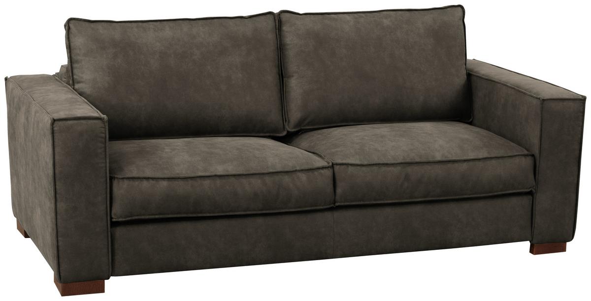 Schlafsofa Texas Anthrazit Mikrofaser, B: 203 cm - Dunkelbraun/Anthrazit, Design, Textil (203/85/99cm) - MID.YOU