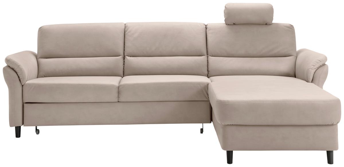 Ecksofa Cavoli, Beige S: 279x176 cm - Beige/Schwarz, MODERN, Textil (279/176cm) - Livetastic