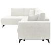 Ecksofa Texas Recr-Links Creme S: 203x259 cm - Creme/Schwarz, KONVENTIONELL, Holz (203/259cm)