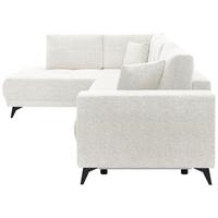 Ecksofa Texas Recr-Links Creme S: 203x259 cm - Creme/Schwarz, KONVENTIONELL, Holz (203/259cm)
