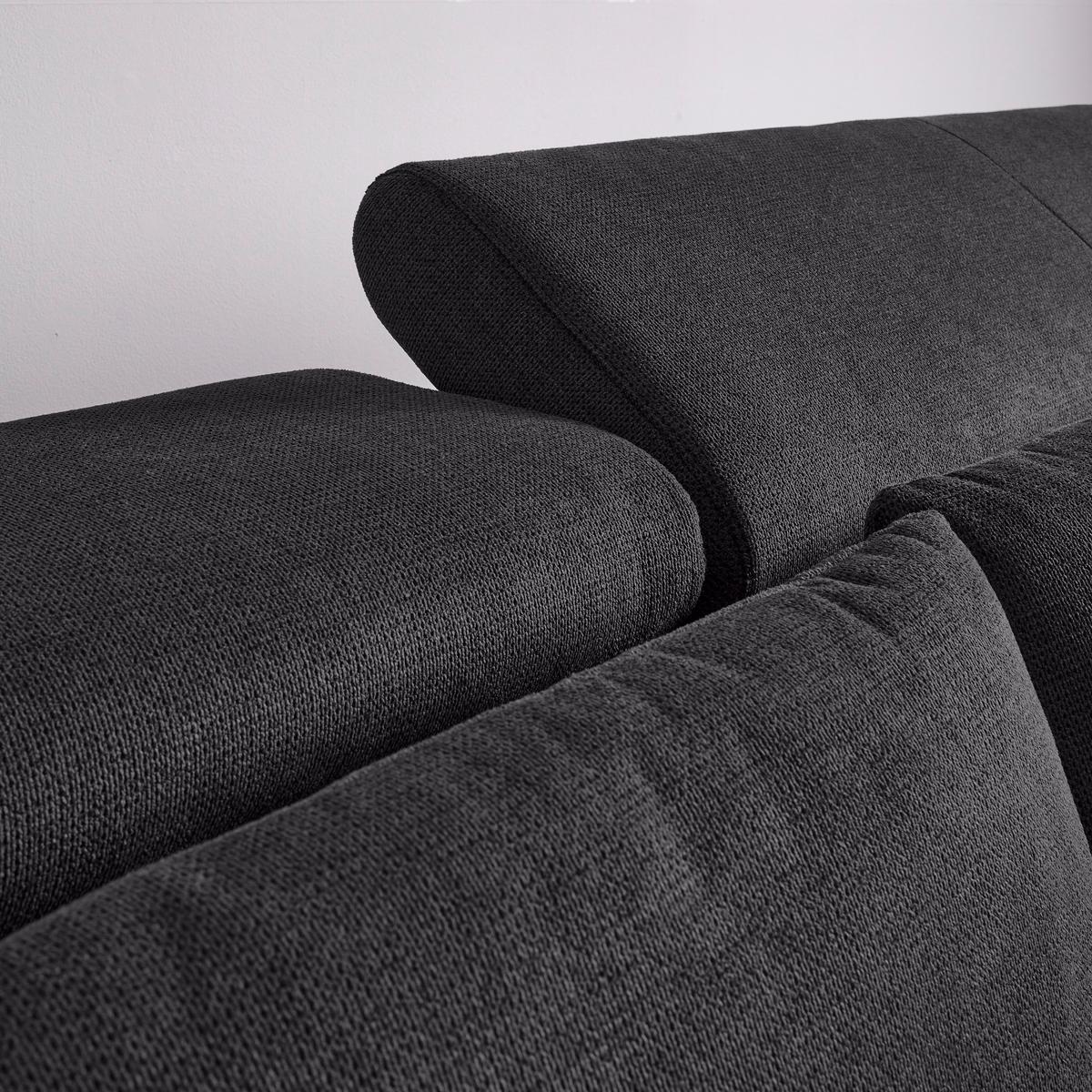 Sedací souprava Orion černá - černá/barvy chromu, Moderní, kov/textil (308/70-88/225cm) - Bessagi Home