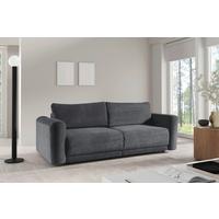 Schlafsofa Norman Grau B: 252cm - Schwarz/Grau, Design, Textil (252/93/167cm) - Livetastic