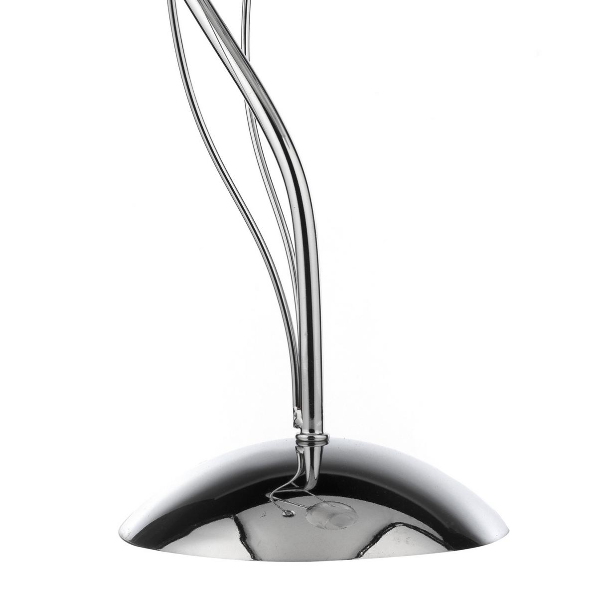 Tischleuchte 4775/L - Chromfarben, KONVENTIONELL, Glas/Metall (23/35cm)