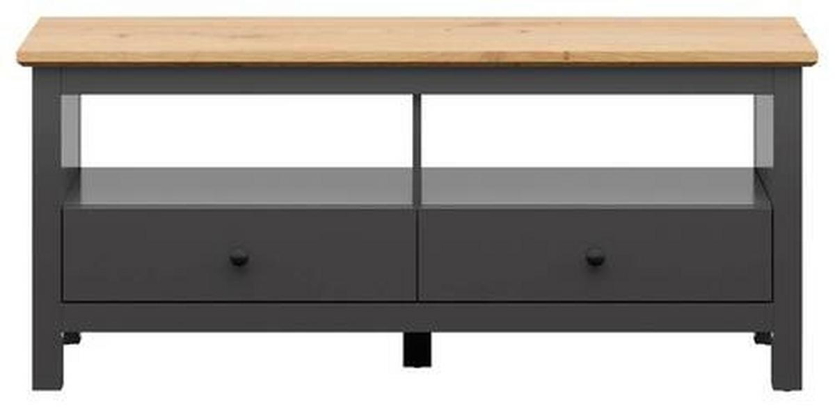 Lowboard Hesen Tv Stand - Graphitfarben/Eiche Artisan, Design, Holzwerkstoff (137/59/47cm)