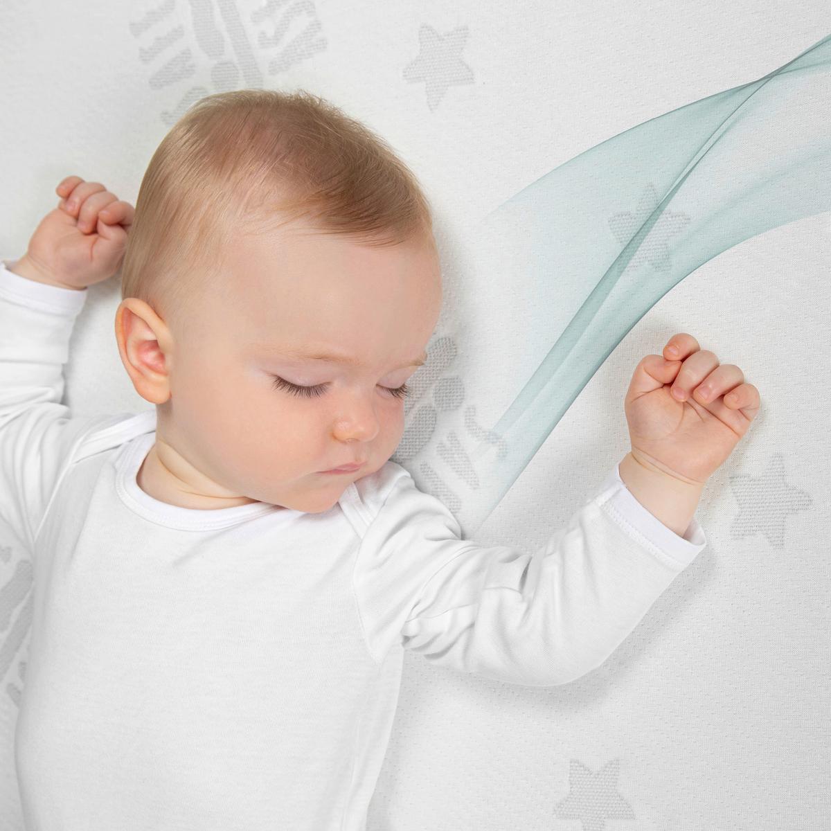Babybettmatratze weiß AIR BALANCE EASY - Weiß, Basics, Textil (60/9/120cm) - Roba
