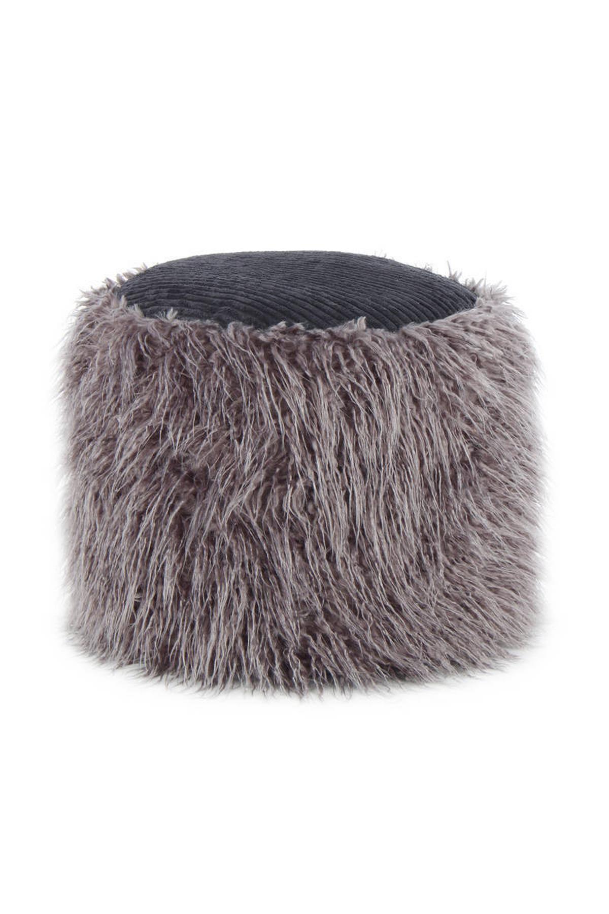 Pouf Kunststoff Dunkelgrau Dxh: 45x38 Cm - Dunkelgrau, Basics, Kunststoff (45/38/45cm) - Kayoom