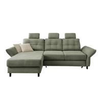 Ecksofa Brizzini Dunkelgrün S: 176x250-280 Cm - Dunkelgrün/Beige, MODERN, Textil (176/250-280cm) - Livetastic