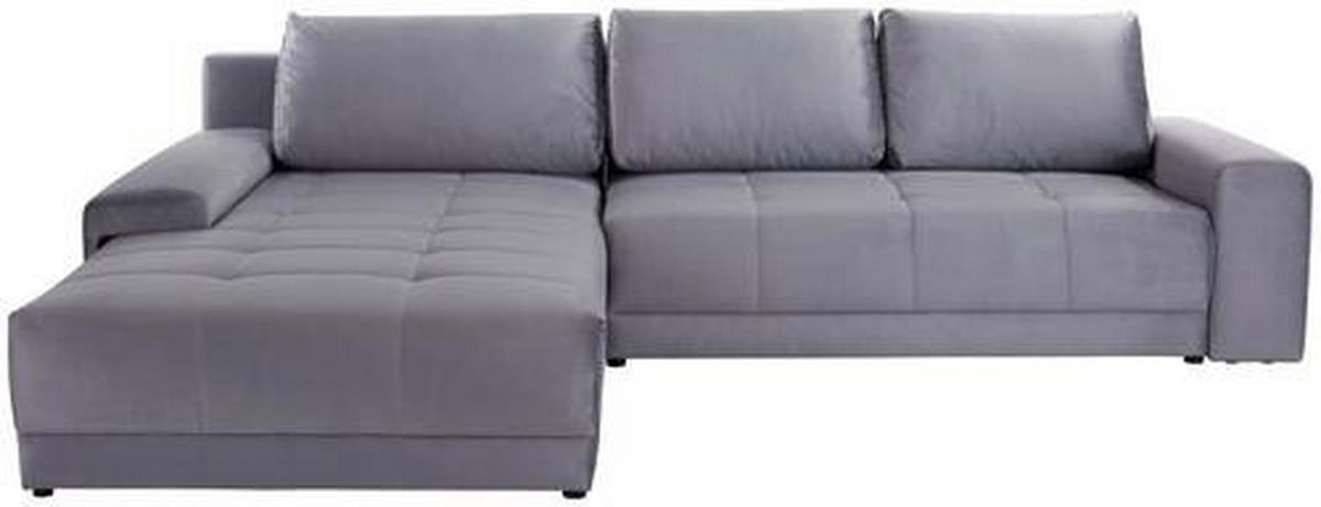 Rohová sedacia súprava Adria, sivá - sivá, Modern, textil (213/308cm) - Luca Bessoni