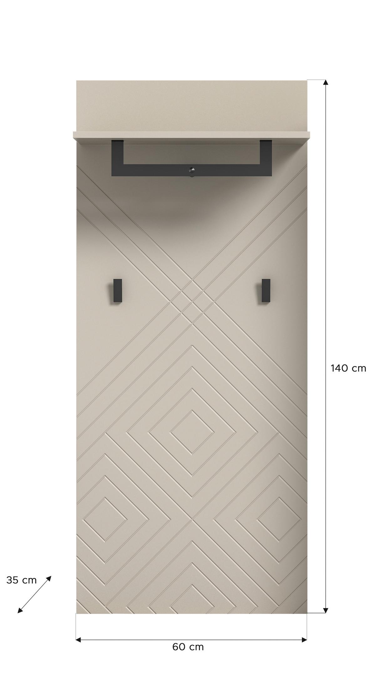 VEŠIAKOVÝ PANEL NOTES - Design, kompozitné drevo (60/140/35cm) - MID.YOU